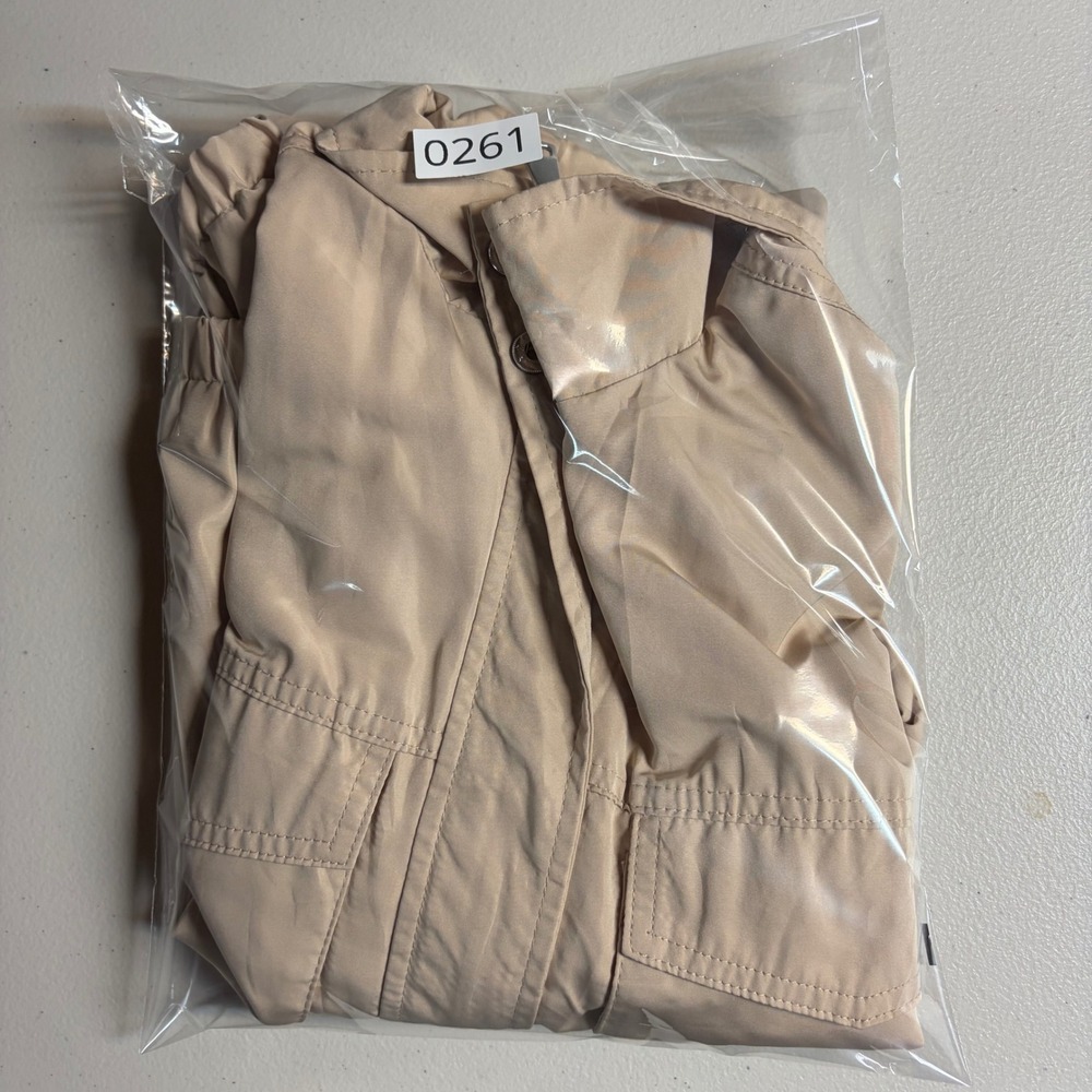 Cavalini Original Womens Khaki Utility Bomber Jacket NYJK649M Tan Sz M - Picture 7 of 7